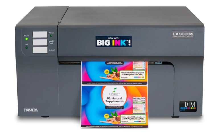 DTM LX3000e Color Label Printer With ‘Big Ink’