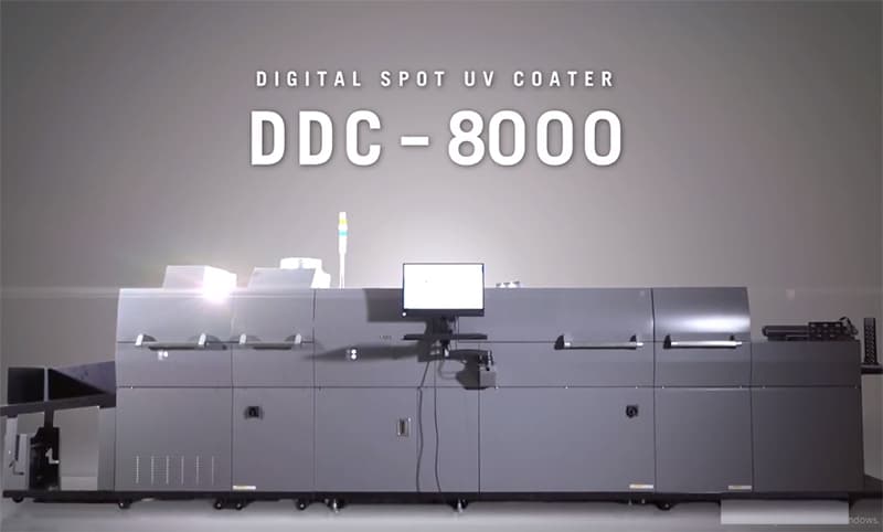 DuSense DDC-8000 digital spot UV coating and foiling machine