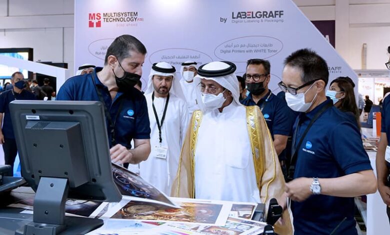 His Highness Sheikh Hasher bin Maktoum Al Maktoum inaugurates Gulf Print & Pack 2022 at the Dubai World Trade Centre