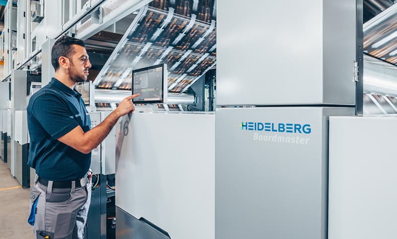 The Boardmaster press for high productivity in packaging printing generated further sales for HEIDELBERG.