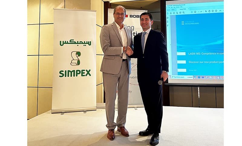 Eric Pavone, Business Director AFMETR Region at BOBST & Louai Kuzbari, co-CEO and Vice President at Simpex’s parent company Vimpex