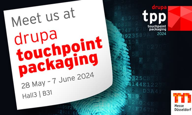 drupa touch point packaging logo