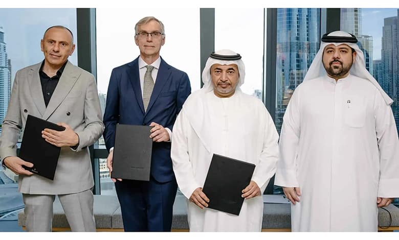  From left to right: Dr. Shadi Jabari, Marc Verbruggen – CEO of Emirates Biotech, Shaikh Suhail Ali Saeed Rashed Al-Maktoum and Hasan Hadi Saad Khalaf at Emirates Biotech headquarters in Dubai, UAE.