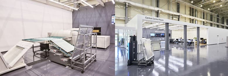 CTP sorting equipment and Autonomous Mobile Robot (AMR) to carry printing plates