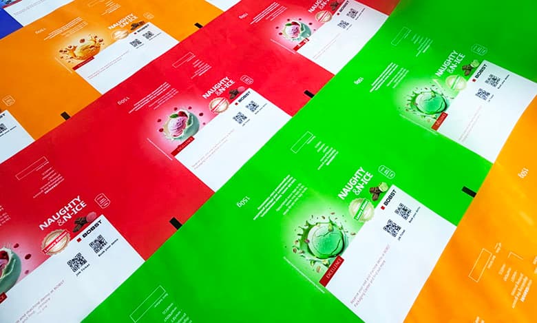 BOBST oneECG gravure multi-job luxury ice-cream with metallic finish