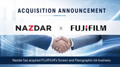 Nazdar has acquired the Screen Flexographic Narrow Web Ink business of FUJIFILM
