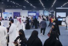 Busy Middle Eastern Education Expo Hall