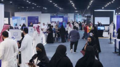 Busy Middle Eastern Education Expo Hall
