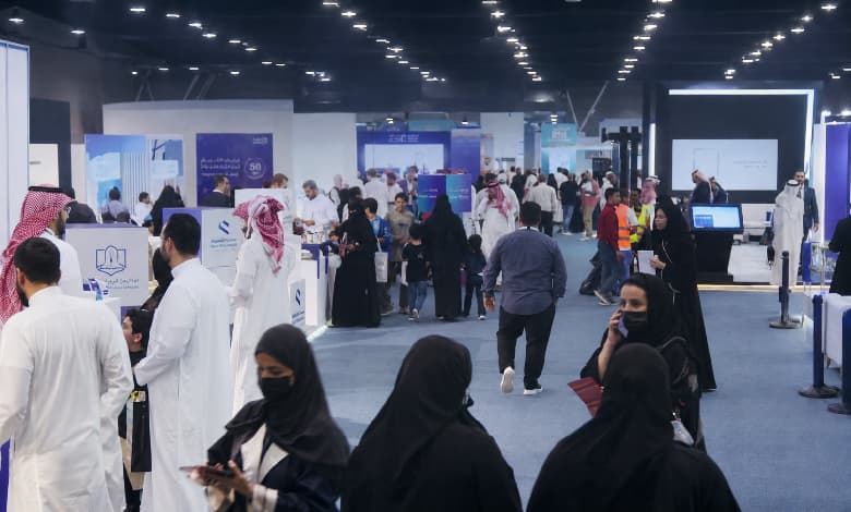 Busy Middle Eastern Education Expo Hall