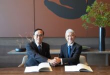 Komori held a signing ceremony for the acquisition of Maruyama Chiller Corporation